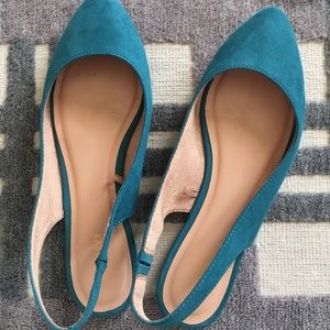 Old Navy Emerald Slingback Flats